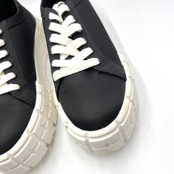 Steve Madden Womens Size 9.5 Rorey Black White Chunky Platform Sneakers Shoes - Picture 5 of 13